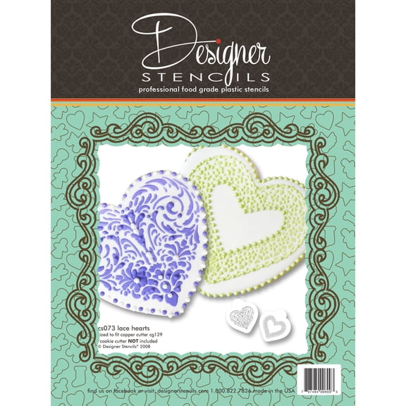 Lace Heart Stencil Set (no cutter) by Designer Stencils