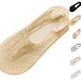thumbnail image 1 of Lace Hollow Out Invisible No Show Socks Breathable Thin Non Slip Hidden Liner Socks Elegant Soft Boat Socks For Flats Loafers Daily Matching Complexion, 1 of 4