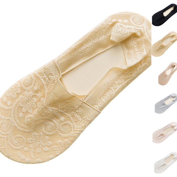 Lace Hollow Out Invisible No Show Socks Breathable Thin Non Slip Hidden Liner Socks Elegant Soft Boat Socks For Flats Loafers Daily Matching Complexion