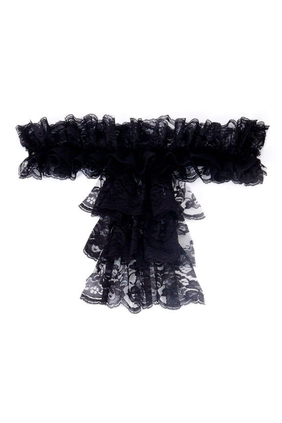 Lace Jabot Collar Victorian Theme Party Neckwear Cosplay Accessory Ruff Collar for 1920s Teaparty Courtstyle Neckpiece