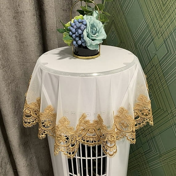 Lace Jacquard Tablecloth Macrame Round Doily Table Topper Decoration Cover for Home Dresser Scarf and Table Centerpiece