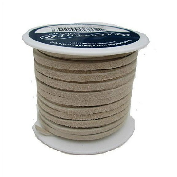 Lace Lacing Leather Suede Ivory White 25 Yard Spool
