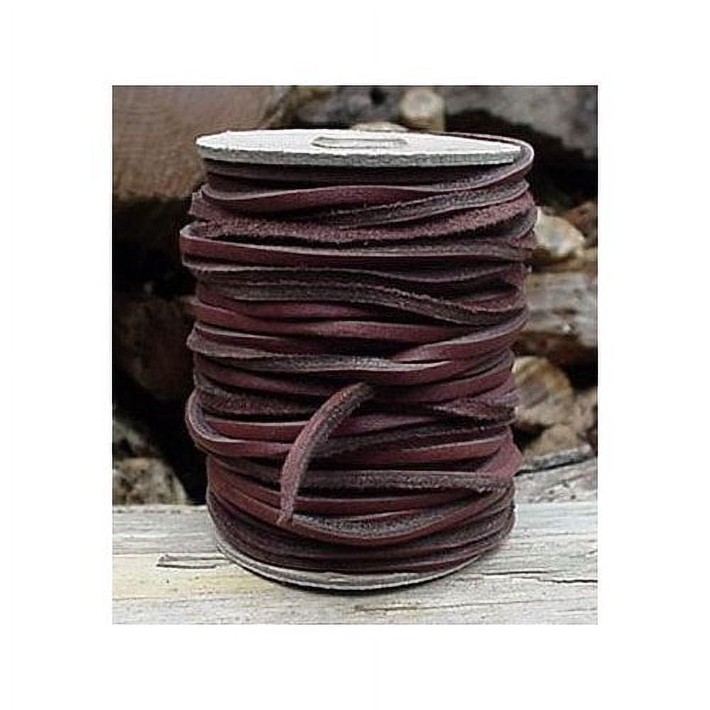 Lace Lacing Leather Topgrain Choc Brown 25 Yard Spool - Walmart.com