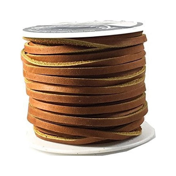 Lace Lacing Leather Topgrain Light Sienna Brown 50 Foot Spool