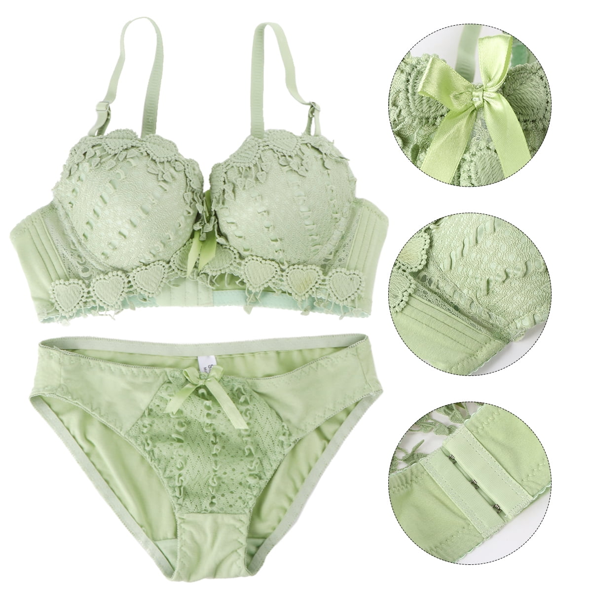 Buy 3nh 1Pc Strap Panties Bralette-Set Green-Bras Lingerie Luxury