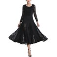 thumbnail image 1 of Lace Long Waltz Latin Smooth Standard Ballroom Festival Dance Competition Dresses, 1 of 4