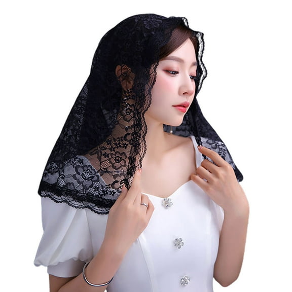 Lace Mantilla Catholic Veil Church Veil Chapel Veil for Head Covering Latin Mass