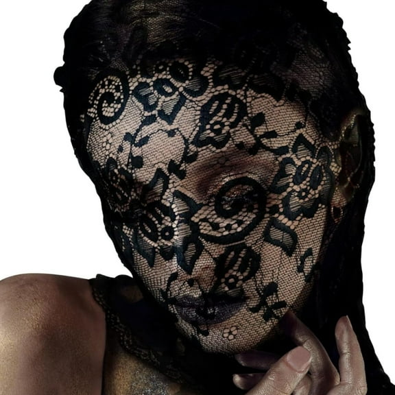 Lace Masquerade Full Face Mask Gothic Sexy Spandex Cloth Mask for Adults (1 Piece)