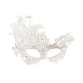 thumbnail image 1 of Lace Masquerade Mask for Women Hollow Halloween Costume Carnival Masks Party Evening Prom Ball Costumes Eye Covers Masks 1 PC white One Size, 1 of 2