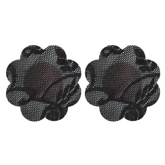 Lace Mini Nipple Covers - Black 10 Pairs (20 Pieces), Nipple Covers No Show - Disposable Pasties Nipple Cover, One Time Use Adhesive Breast Petals Bra for Dress