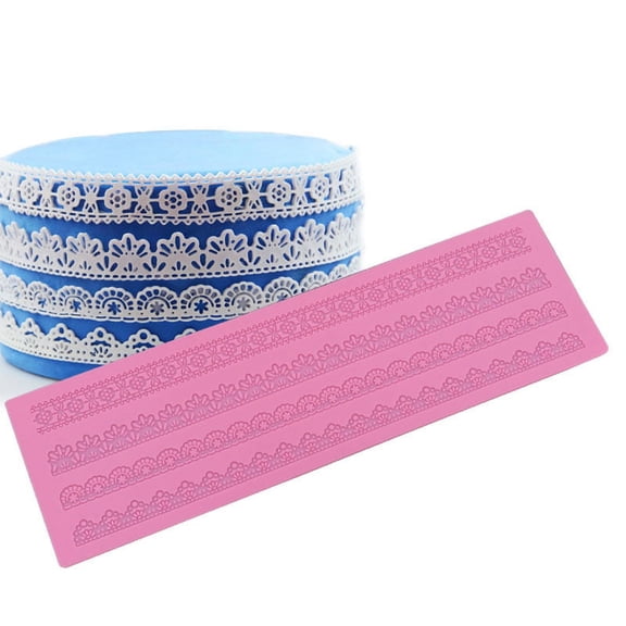 Lace Mold Cake Border Decoration Fondant Wedding Lace Mat Cake Decorating T WL