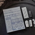 thumbnail image 1 of Lace Nail Art Template Set, Silicone Stencil for Gel Acrylic, Intricate Pattern DIY Manicure Tool, 1 of 9
