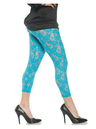 Women's Retro 80's Lace Leggings - Neon Pink, X-Small at  Women's  Clothing store