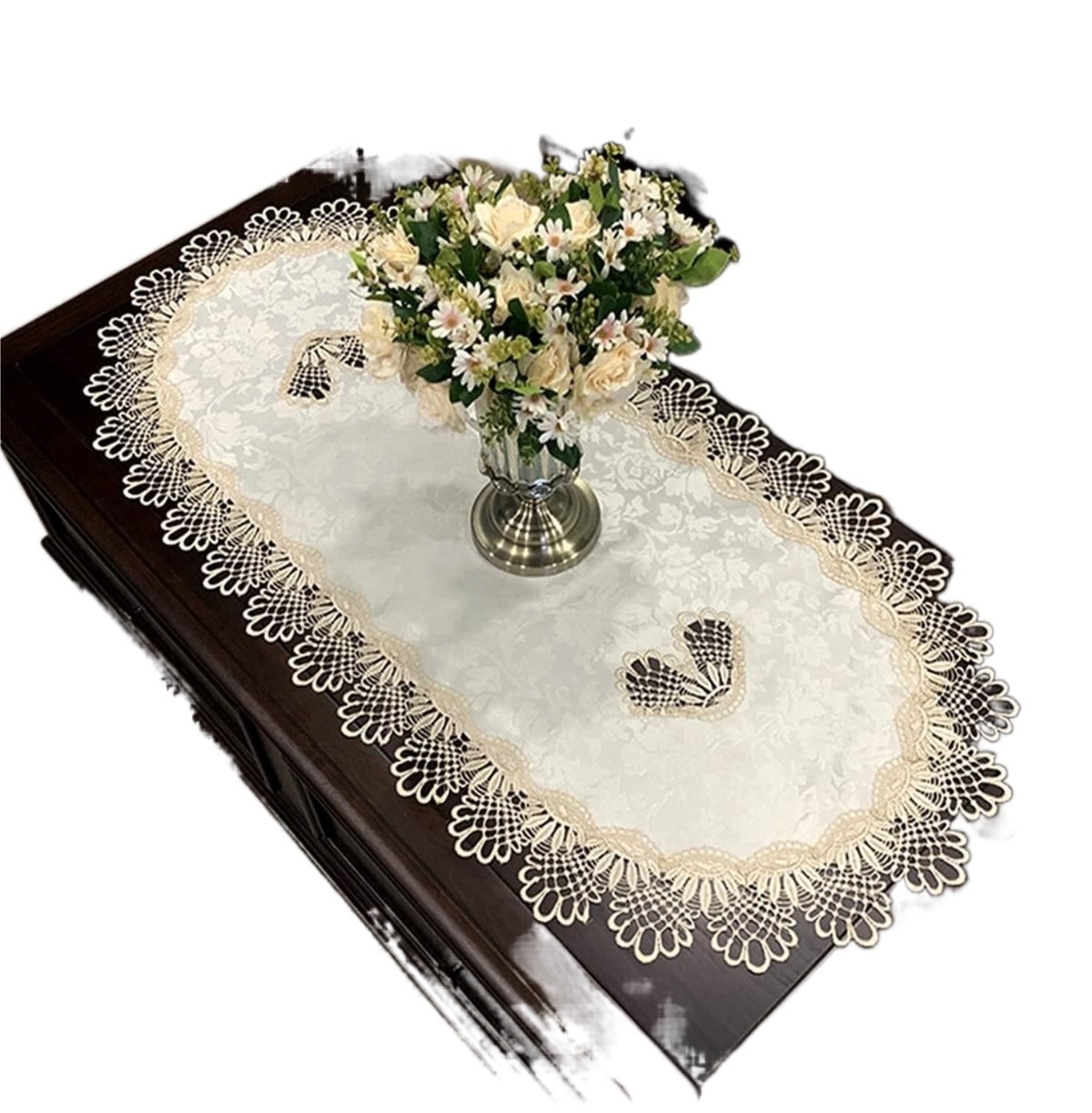 green emerald velvet dress Amazon.com: Embroidered Lace Table Runner,Arzoe Elegant Vintage Mantel Scarf ,Dresser Scarves Cabinet Dining Room Table Decoration : Home & Kitchen main image 1