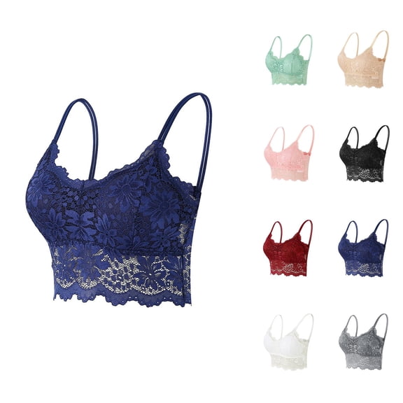 Lace Padded Bras for Women Seamless Wireless Comfortable Breathable Back Support Bralettes Everyday Bra