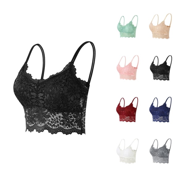 Lace Padded Bras for Women Seamless Wireless Comfortable Breathable Back Support Bralettes Everyday Bra