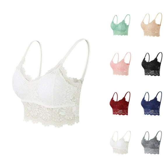 Lace Padded Bras for Women Seamless Wireless Comfortable Breathable Back Support Bralettes Everyday Bra