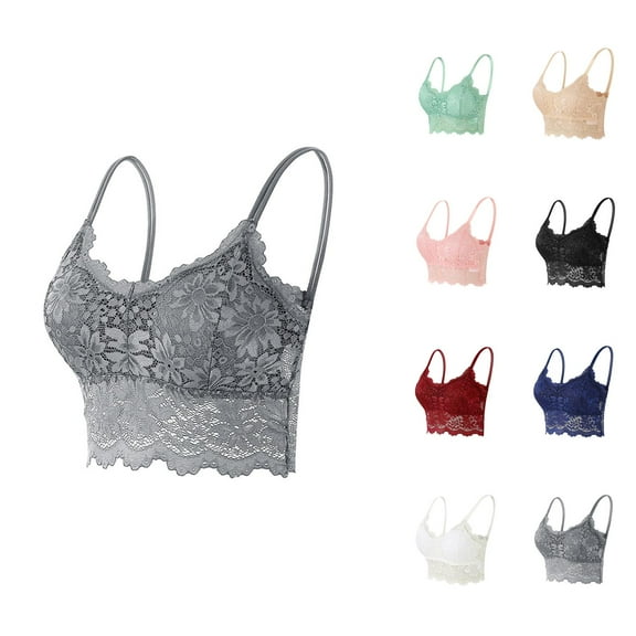 Lace Padded Bras for Women Seamless Wireless Comfortable Breathable Back Support Bralettes Everyday Bra