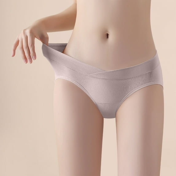 Lace Panties Women's Lace Abdomen Mid-Rise Waist and Hip Lift Comfortable Body Breathable Underwear Briefs Pink Xl