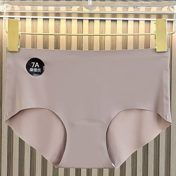 Lace Panties Women's Seamless High Waist Comfortable Body Breathable Underwear Solid Briefs High Waisted Underwear for Women Coffee M