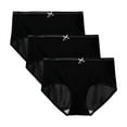 thumbnail image 1 of Lace Panties Women's Solid Color Breathable Underwear Silk Underwear Ice Silk Thin Underwear Women's Underwear Pack Black M, 1 of 2