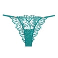 thumbnail image 1 of Lace Panties for Women Womens Lace Underwear Comfortable Seamless Panties Floral Sheer Lace Bikini Briefs Green L, 1 of 8