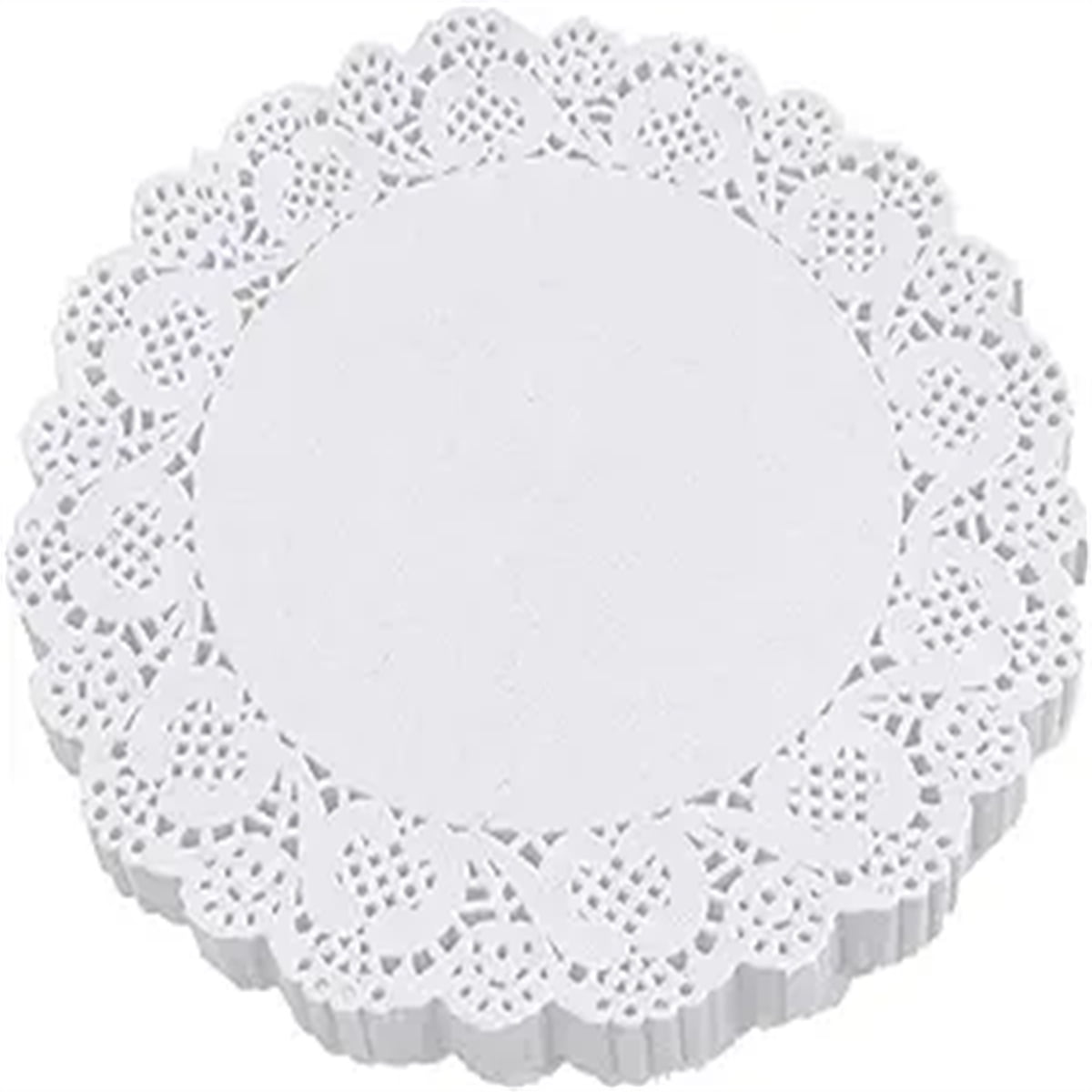 Lace Paper Doilies, 12 inch Round White Paper Doilies, Disposable Paper