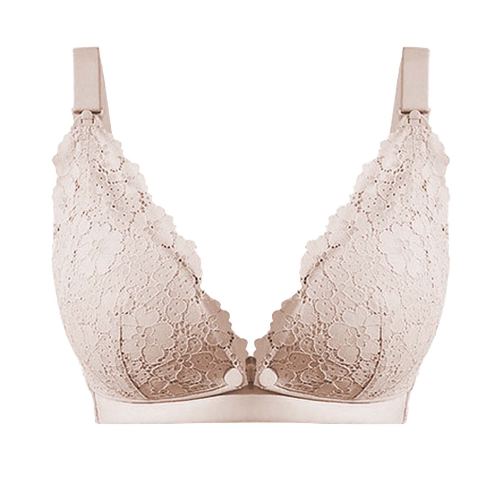 Lace Pumping Nursing Bras for Breastfeeding Wireless Baby Nursing Front