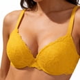 thumbnail image 1 of Lace Push Up Bra For Lift Support Side Coverage Elegant Design Daily, 85C, Yellow, 1 of 4