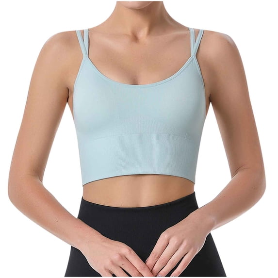 Lace Push-Up Bra Women Yoga Bras Solid Sleeveless Cold Shoulder Casual Tanks Blouse Tops V-Neck Seamless Bra Feature Hook and Eye Closure Nursing Bra Style Y-540 , Blue-c XL