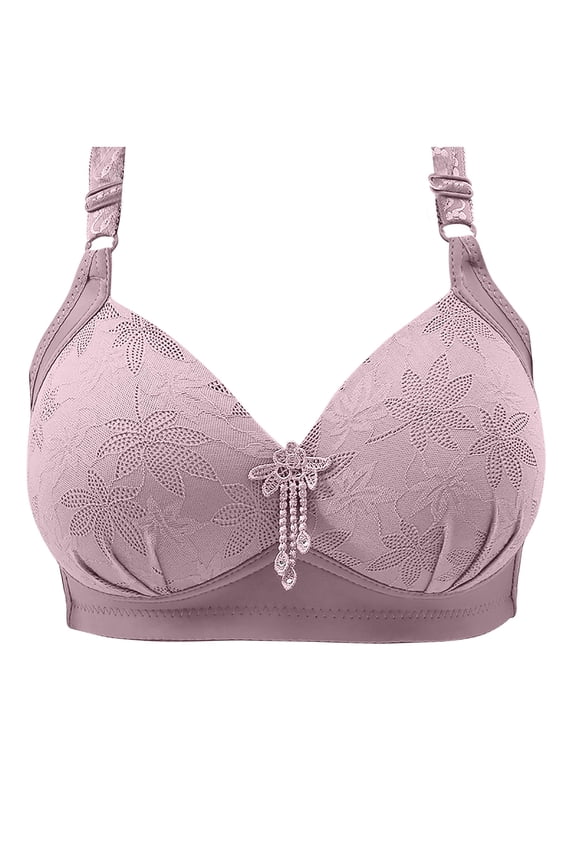 Lace Push Up Bra for Women Full Coverage Wireless Bra with Padding Adjustable Comfort Lift Support Lingerie