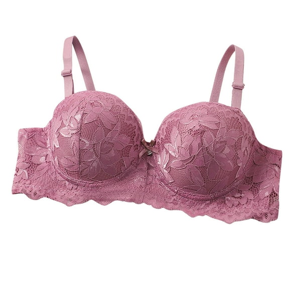 Lace Push Up Bra for Women Sexy Underwire Bralette Padded Lingerie Adjustable Straps Everyday Bra Plus Size