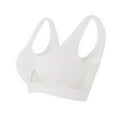 thumbnail image 1 of Lace Push up Bra Women No Underwire Bra Feature V-Neck T-Shirt Bra Style W-2 White M, 1 of 3