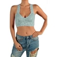 thumbnail image 1 of Lace Racerback Bralette Crop Top, 1 of 1