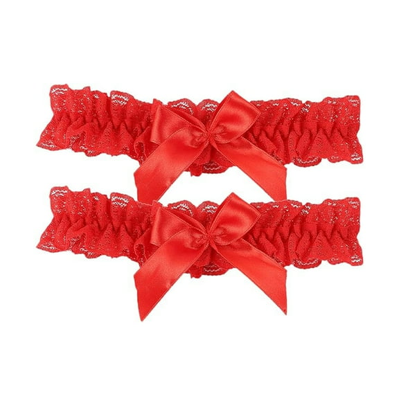 Lace Red Garters for Brides Wedding Garter Lace Bridal Garter Party Leg Thigh Garters for Women