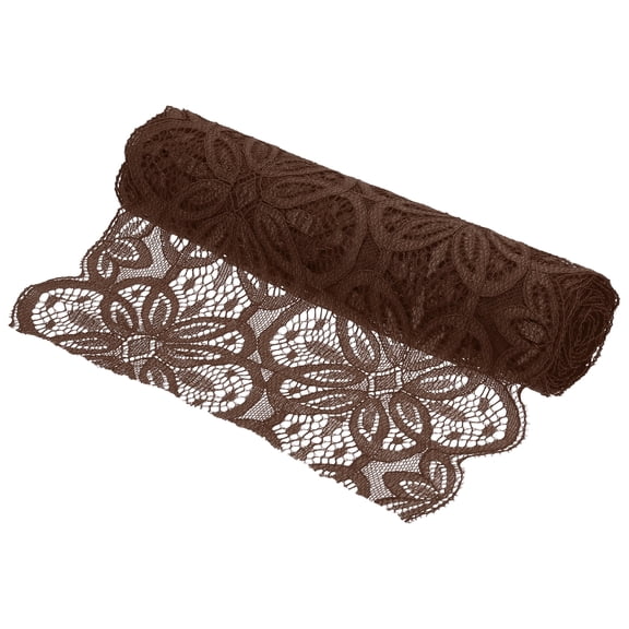 Lace Ribbon 3 Yards 7 Inch Lace Flower Trim for Craft Gift Wrappers Headbands Wedding Dark Brown
