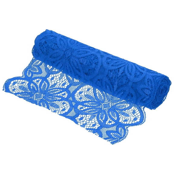 Lace Ribbon 3 Yards 7 Inch Lace Flower Trim for Craft Gift Wrappers Headbands Wedding Light Blue