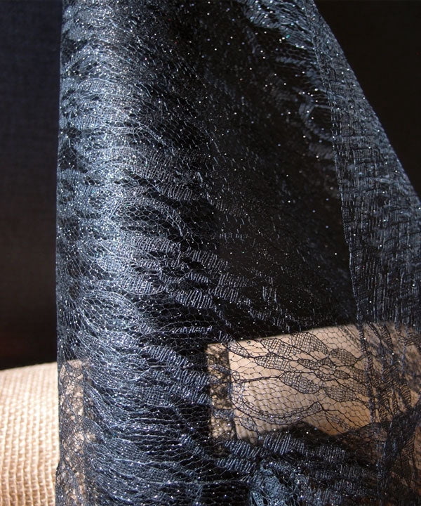 Lace Ribbon Collections-Black,19 Inch with Glitter