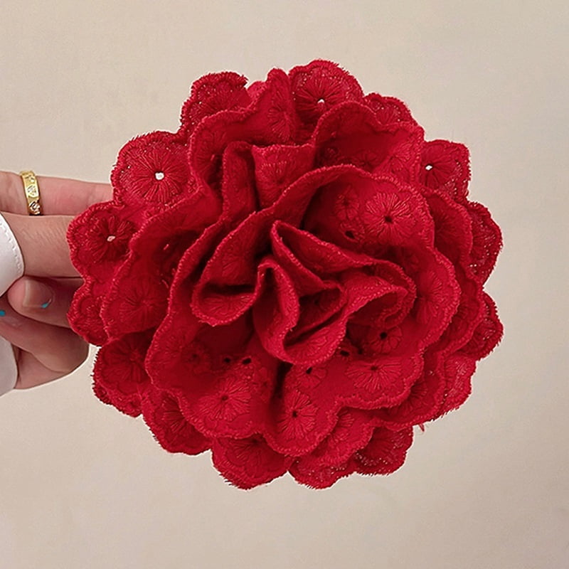 Lace Rose Clip Flower Plate Hair Clip Elegant and High-end Headwear