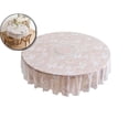 thumbnail image 1 of Lace Round Tablecloth 72 Inches Tail Flower Embroidered Wedding Table Cloths for Summer Outdoor Party Reception, Dinner Party, Decorations, Home Decor, 1 of 5