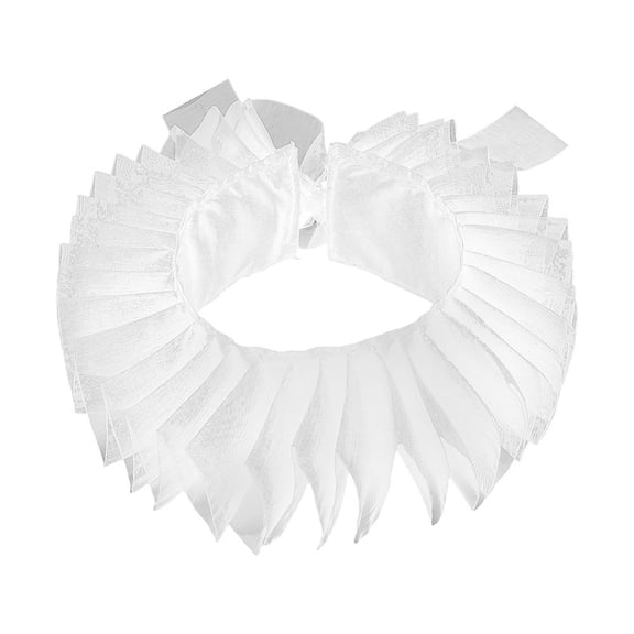 Lace Ruffle Collar Detachable Lace False Neckline Trim Garment Accessories White 395~1680x73x55mm diy