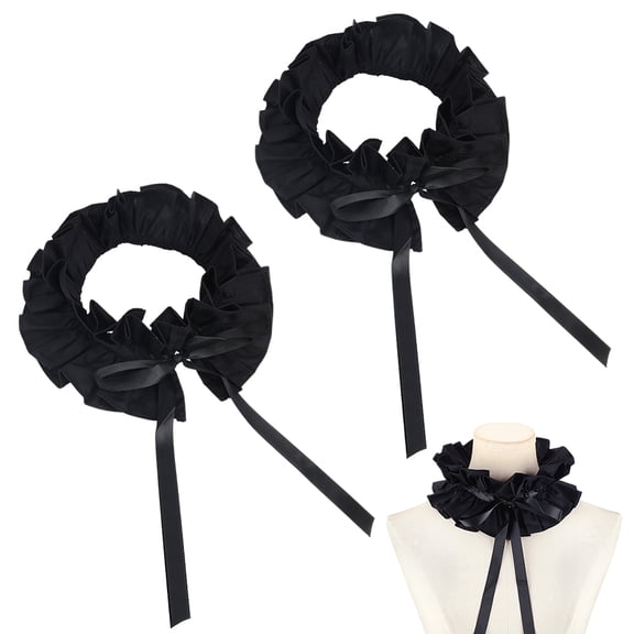 Lace Ruffled Detachable Collar Polycotton Collar Neckline Trim Victorian Costume DIY Garment Accessories