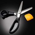 thumbnail image 1 of Lace Scissors Pinking Shears, Serrated Circle-tooth Fabric Cutting Tool for Decorative Edges and Fray Prevention, Ergonomic Grip Handles, Topliu, 1 of 5
