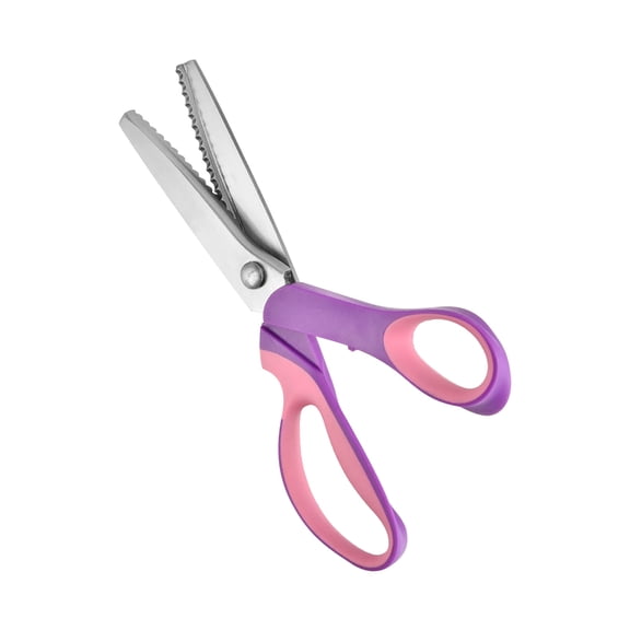 Lace Scissors Stainless Steel Sawtooth Scissors, Rvkxad Serrated Lock Scissors for Fabric Cutting, Non-Slip Dog Teeth Scissors for Sewing Craft Fabric Paper, Quick Cut Tooth Cloth Scissors for Home