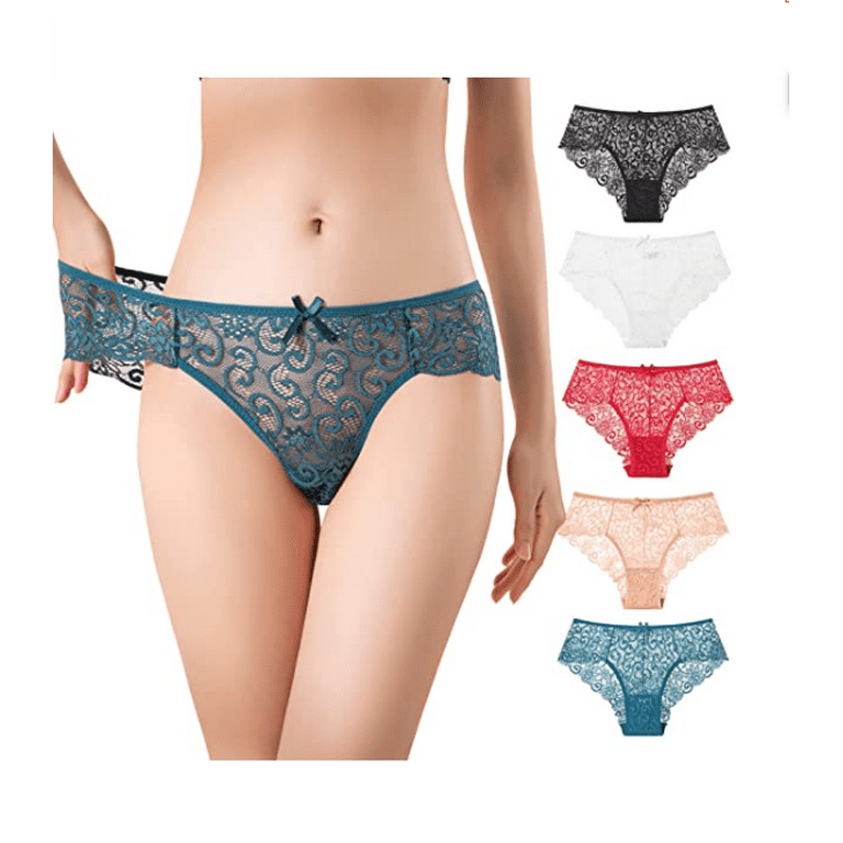 5 Pack Mixed Color Seamless Underwear Women's Lace Underwear Women's Sexy  Seamless Hip Underwear Lingerie Set High Waist Beige at  Women's  Clothing store