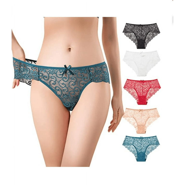 Black Bow Seamless Bikini 5 Pack Underwear Panties Multi-color