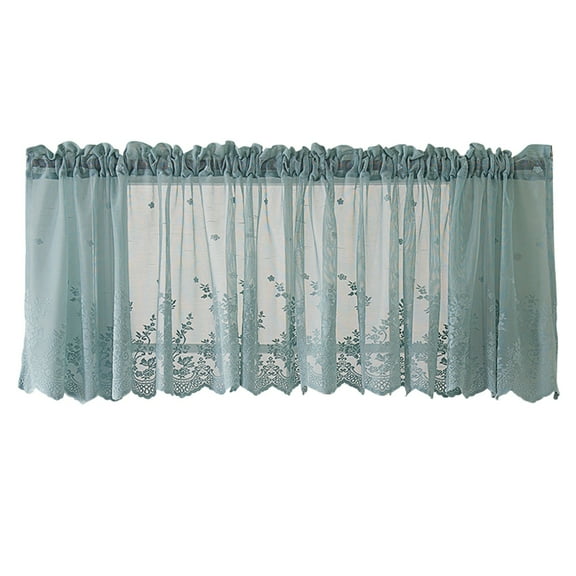 Lace Short Curtain*1 Piece Window for Kitchen Rod Window Room Darkening Small Window Curtains for Living Room Long 1 Panel
