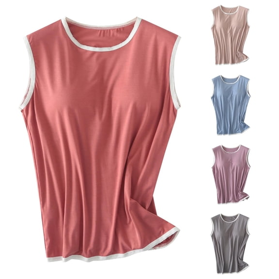 Lace Short Sleeve with Pad Cup Half Sleeve Women's Summer Sleeveless Vest T Shirt Bra Home Clothes Loose Top 2xl Top for Women Athletic Spandex Tops Women Distressed Top Women Athletic Crop