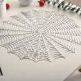 thumbnail image 1 of Lace Spider Web Tablecloth 15 Inch Halloween Centerpiece Round Table Decoration Silver YIWEI, 1 of 8