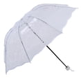 thumbnail image 1 of Lace Sun Umbrella, Transparent Heart Print, Foldable Parasol, 1 of 8